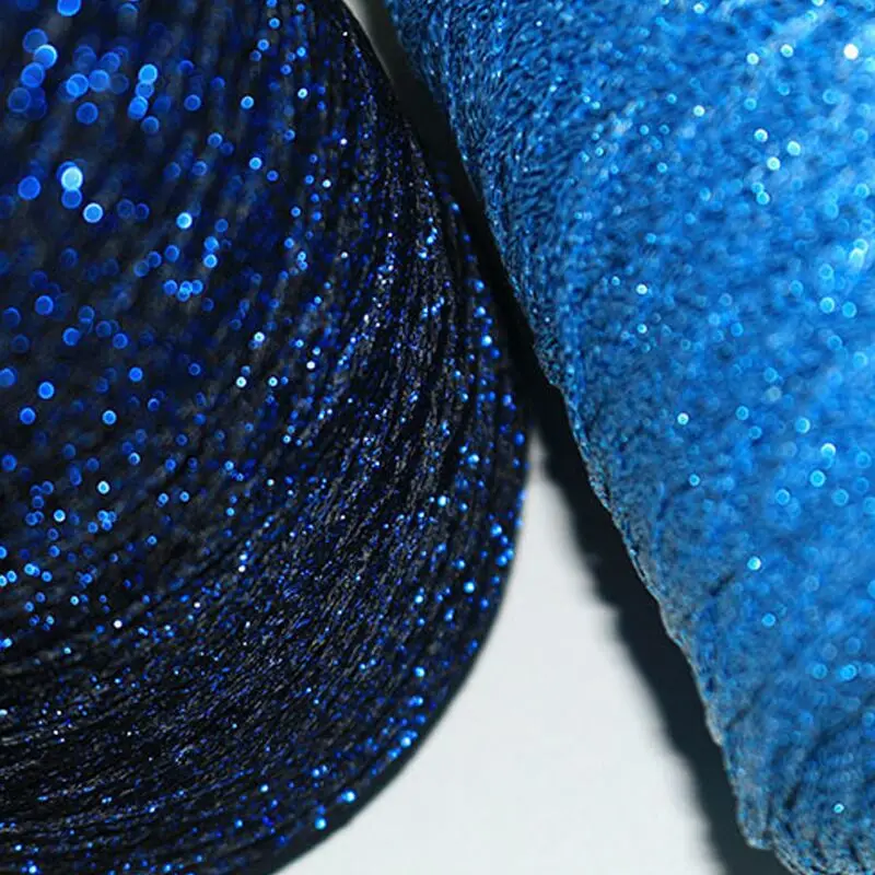 100g 600M Bright silk Lurex Hollow yarn DIY Hand knitted doll, bag Hat Gold Pure Silver Fabric Metallic Knitting yarn 3
