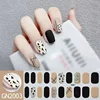 Woman's DIY Manicure Gel Nail Stickers Non Baking Lamp 20 Finger Adhesive Nail Sticker Full Paste Semi Cured Gel Nail Wraps 3