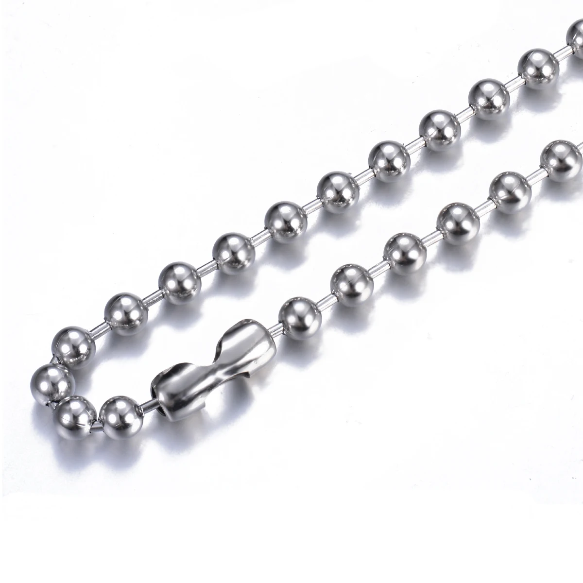 Catena A Sfere In Acciaio Inox 16,8 M - Diametro 3,0 Mm - 100 Connettori Inclusi - Per Collane E Fai Da Te
