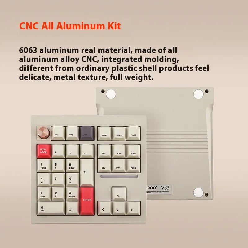 CIDOO V33 メカニカルキーボード Amazon.com: MechLands CIDOO V33 Aluminum Wireless Numpad, VIA