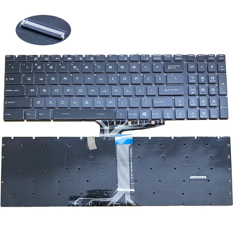 Eua para Msi Gs75 Stealth Gp65 Gp75 Leopard 9se 10se 10sf 8se 8sg 9sd 9sf Teclado Portátil com Luz Retroiluminada Rgb por Chave Novo
