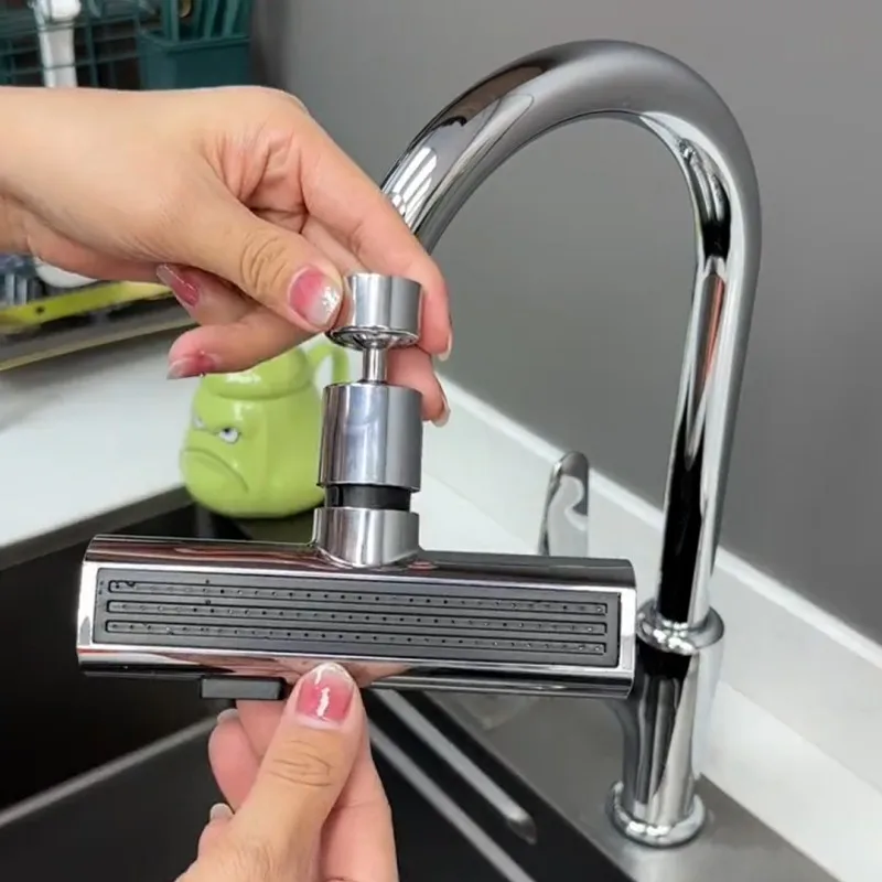 Three Level Waterfall Universal Faucet Extension Device Vegetable Washing Splash Proof Device Rotatable Convenient Bathing 3