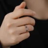 Amaxer Stainless Steel Letter Word Mom Rings for Women Girl Mother's Love Jewelry Birthday Gifts Wholesale 6