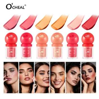 Natural Look Long-Lasting Liquid Blusher Easy Color Lip & Cheek Stick/Blush Eyeshadow Compact & Portablefor Daily Makeup