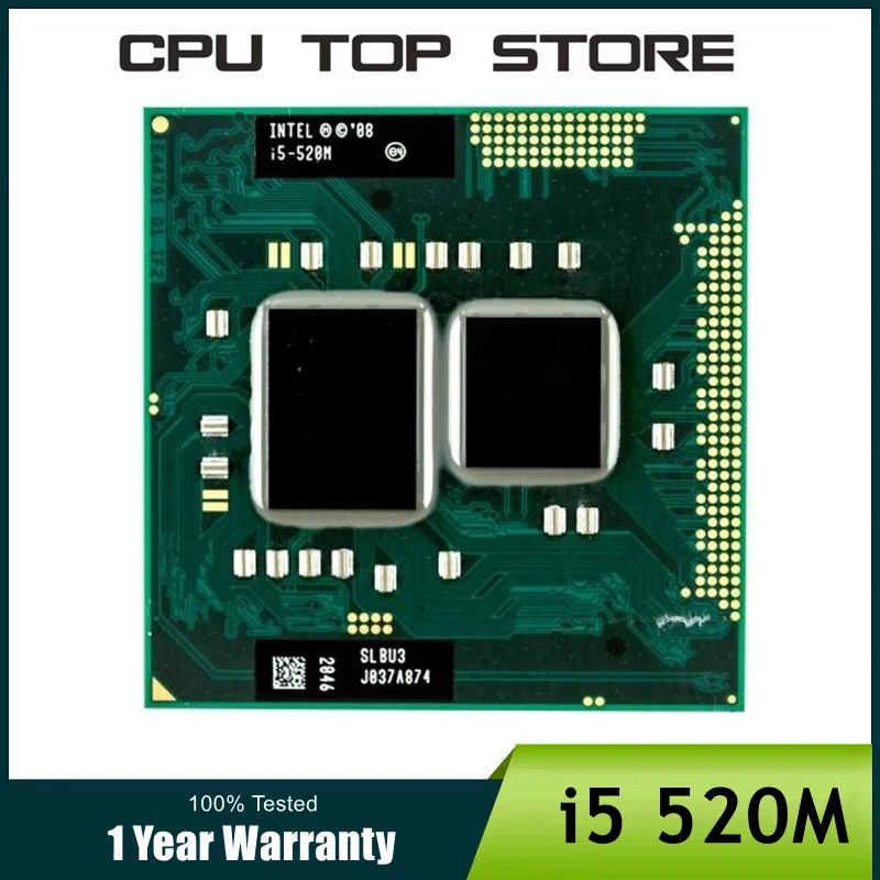 Core i5 520m 2.4GHz 3M Socket G1 Laptop Processor notebook