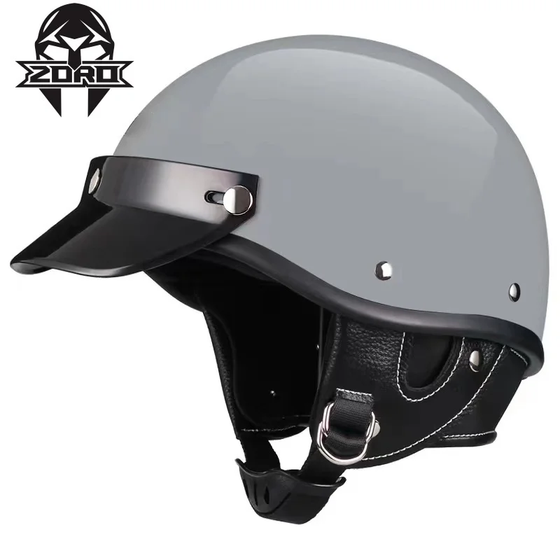 2022 Chopper Motorbike Helm Motorcycle Helmet Half Face New