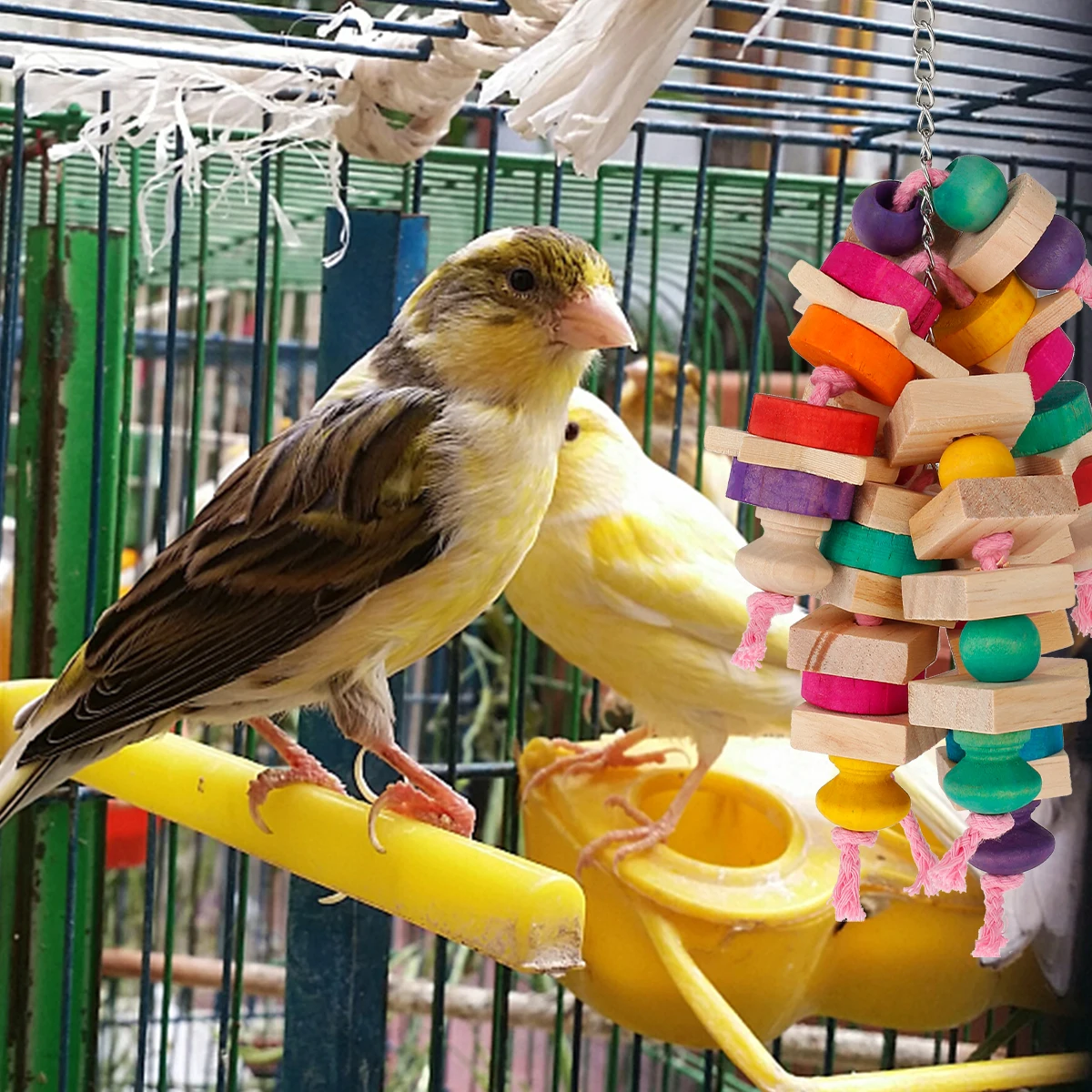 Wooden Parrot Chew Toy 6