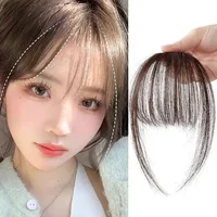 Faux Air frange cheveux Extension à clips cheveux synthétiques fausse frange naturel faux postiche femmes pince en frange outils de coiffure 2