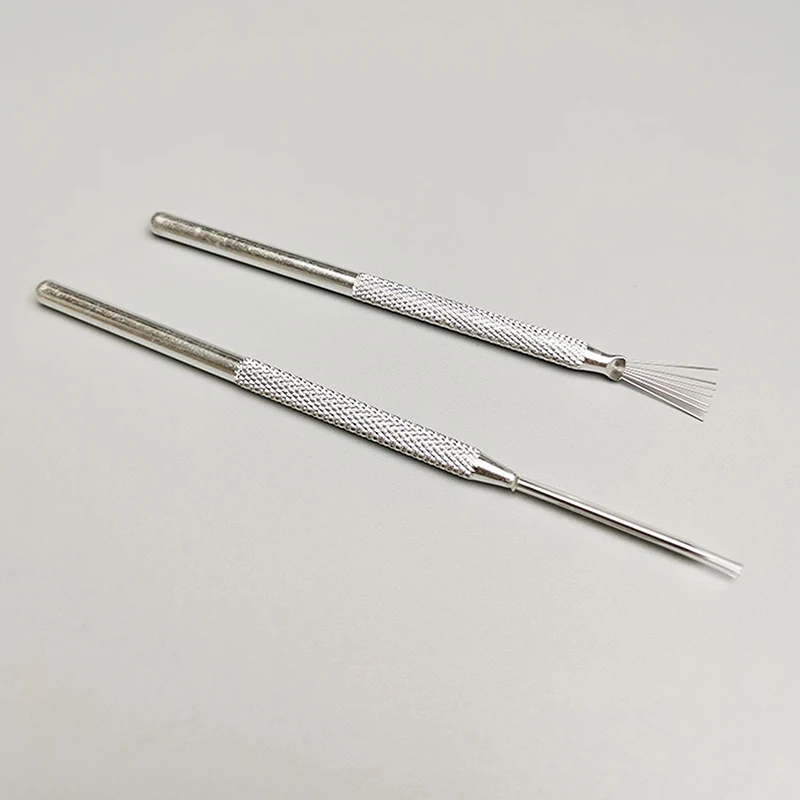 Description Picture 2 of item7 Pin Feather Wire Texture Ceramics Tools Polymer Clay Sculpting Modeling Tool DIY Pottery Brush Pottery Tools Cake Accessories