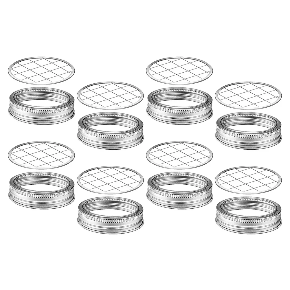 

8 Sets Canning Lid Flower Insert Jar Holder Cans Mason Stainless Steel Jars Arrangement