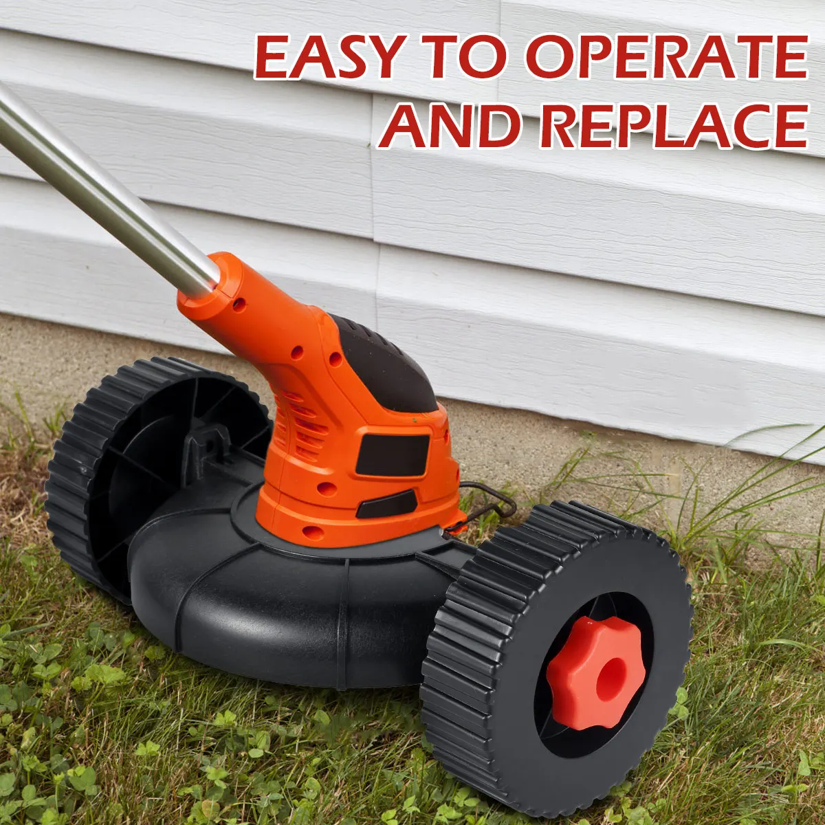 Support Wheel Lawn Mower Accessories Flexible Quick Change Adjustable Lawn Trimmer Head Attachment Detachable Auxiliary Wheel 3