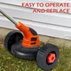 Support Wheel Lawn Mower Accessories Flexible Quick Change Adjustable Lawn Trimmer Head Attachment Detachable Auxiliary Wheel 3