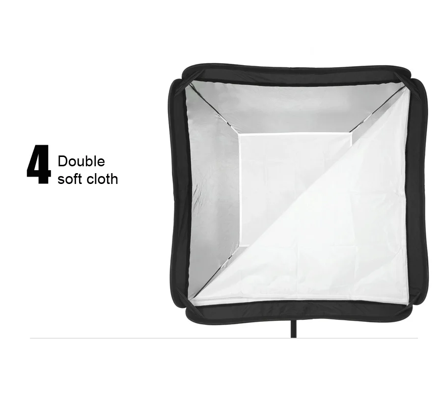 40cm 50cm 60cm 80cm Ajustable Speedlight Flash Softbox + S type Bracket Bowens M
