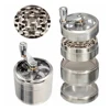 55mm Herb Grinder Hand-cranked Tobacco Crusher Durable Zinc Alloy Spice Mills with Sharp Razor for Smoker Smoking Accessories 2