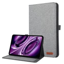 Elegant Soft Fabric Flip Stand Tablet Case - 9.7 Inch Protective Cover for Redmi Pad 2 SE 9.7 (Grey)