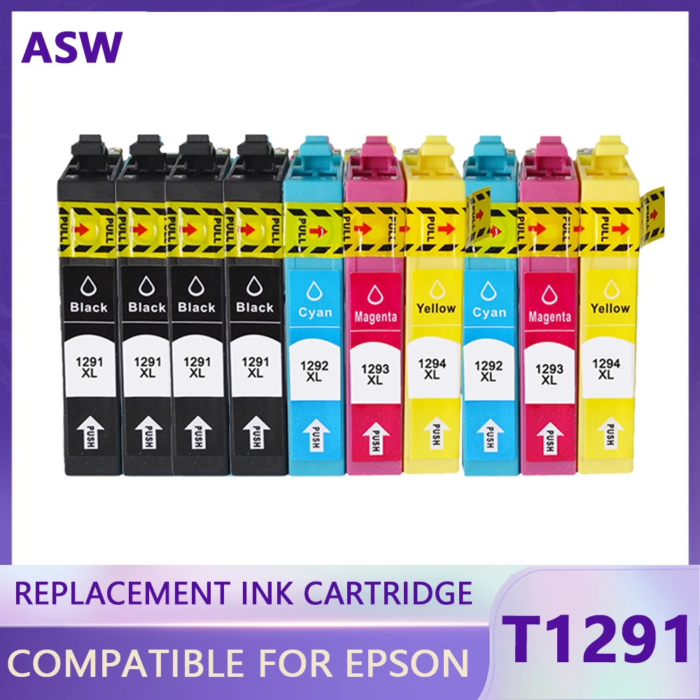 T1295 Multipack Ink Cartridges Replacement for T1291 T1292 T1293 T1294 Compatible for Epson SX435W SX235W WF-3520 WF-3540