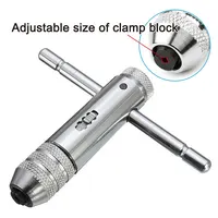 Clé à tarauder à main à cliquet réglable M3-M8, outil d'accessoires de taraudage avant et arrière étendu M5-M12 3