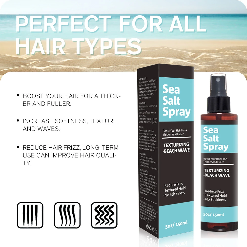 Bath Supplies Sea Salt Spray Large Capacity Durable Hair Spray Skin Care Products Comfortable Shape Can Be Repeated Mousse hair styling spray