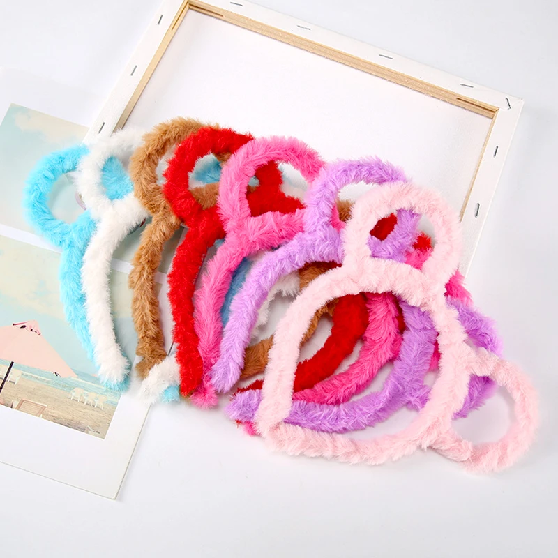 Cartoon Plush Bear Ear Hair Bands For Women Girls Hair Hoop Lolita Headdress Furry Headband Headpiece Dress Cosplay Accessories