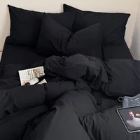 Bonenjoy-Parure de lit 100% coton, ensemble de draps simples, queen size, king size, linge de lit respectueux de la peau 4
