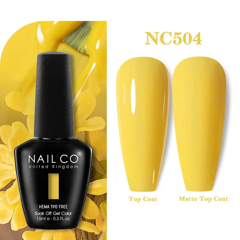 Premium Gel Nail Polish 15ml - HEMA Free Base & No Wipe Top Coat for Long-Lasting Manicure