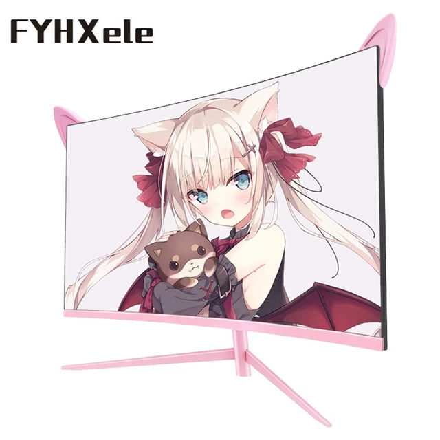 FYHXels27-Écran de jeu rose incurvé pour filles, moniteur 27 pouces, 2K,  165Hz, 1 Mme, écran de bureau, prise en charge G-DiviFreeDivitilt, réglable  - AliExpress