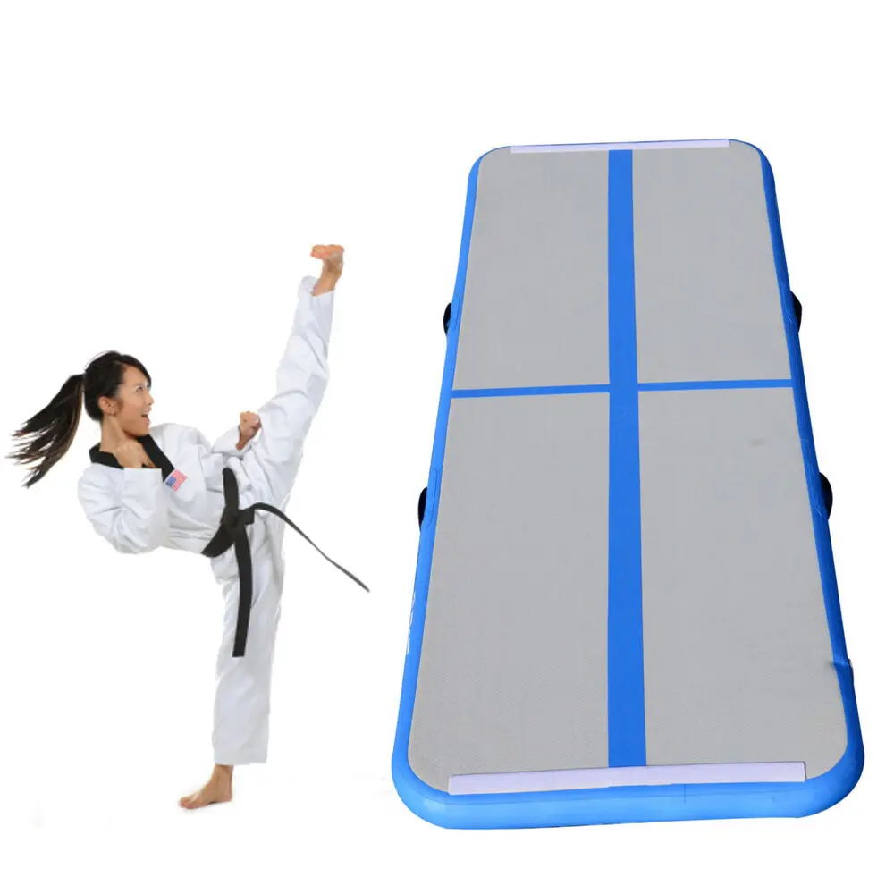 

Бесплатный Электронный насос, надувной воздушный трек/Коврик для йоги/воздушный батут, оборудование для спортзала 4 м, матрас для прыжков, воздушный пол