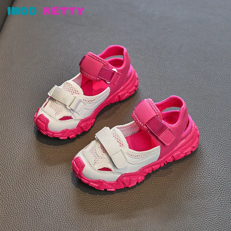 

Girls Sandals 2023 Summer New Style Casual Shoes Single Mesh Breathable Student Sneaker Children Sports Hollow Out Sandals Trend