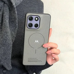 Business Woven Textured Magnetic Phone Case - Moto Edge 60 Fuison (GRAY)