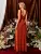 V-neck backless cross pleated three-dimensional flower elegant evening gown ball dress Party dress Bridesmaid dress