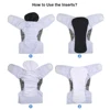 1PC Adult Diaper Insert Bamboo Charcoal Microfiber High Absorb Washable Diapers Liner Reusable Nappies for Elderly incontinence 4