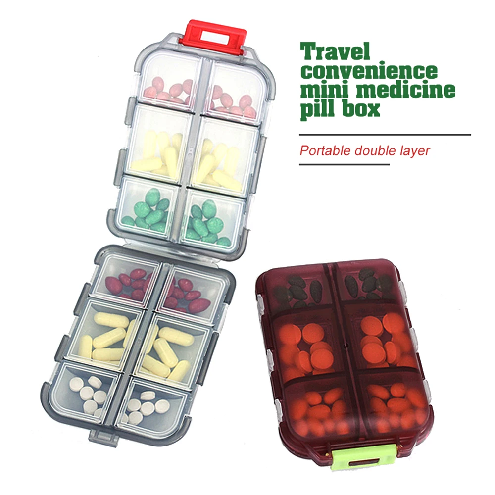 Tcare Portable Folding Pill and Tablet Organizer Box