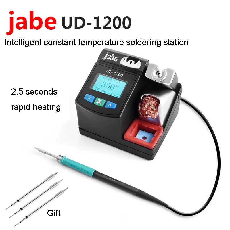 

Jabe UD-1200 UD-1200Pro Precision Lead-free Soldering Station 2.5S Seconds Rapid Heating Dual Channel Power Heating System