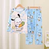 Miniso Winter Autumn Children's Pajamas Set 2024 Cute Anime Cartoon Kids Pijama Boy Girl Sleepwear Long-Sleeved Pants Loungewear 2