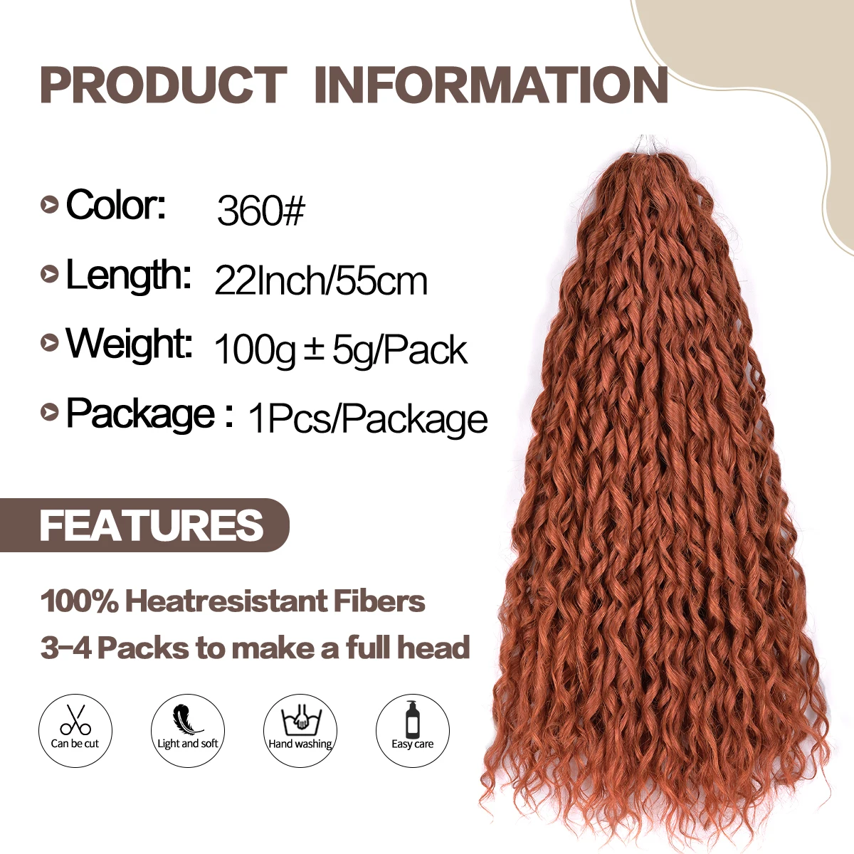 22" Jessica Hair Deep Wavy Twist Synthetic Crochet Hair Curly Braiding Extensions 12
