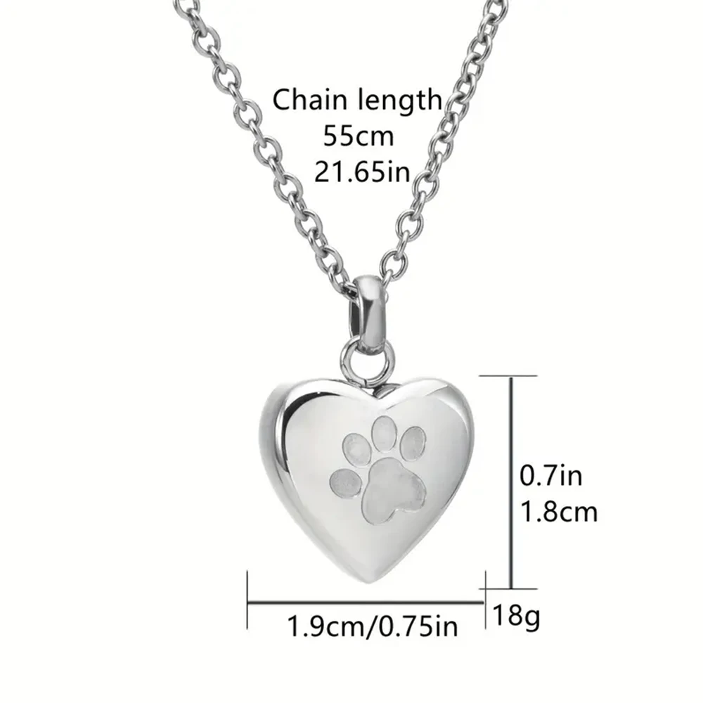 Pet Ashes Heart Cremation Jewelry Urn Necklace 2