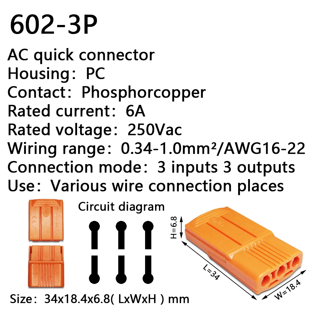 Mini Fast Wire Cable Connectors Universal Compact Conductor Spring Splicing Wiring Connector Push-in Terminal Block 601 412 battery disconnect switch Electrical Equipment & Supplies