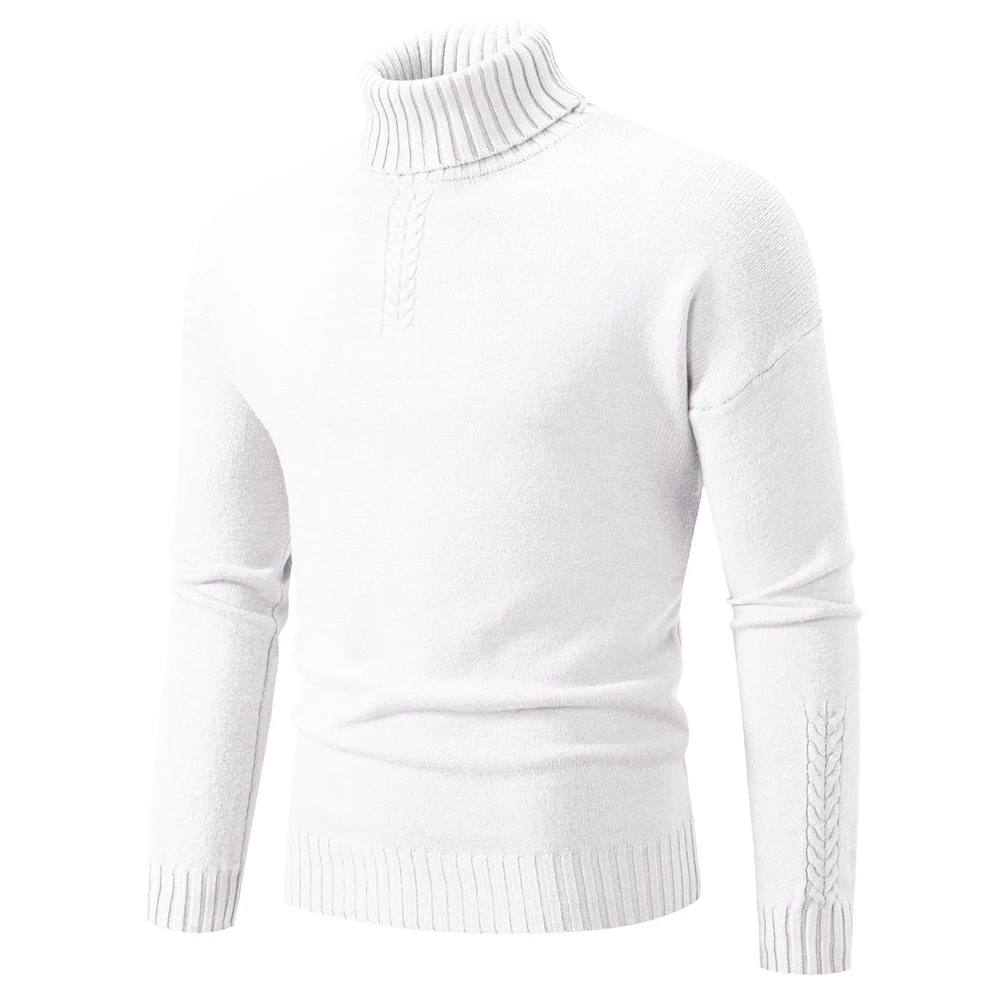 

Fashion Mens Sweater Turtleneck Autumn Winter Breathable Casual Durable Handsome Jumper Knit Top Leisure Pullover