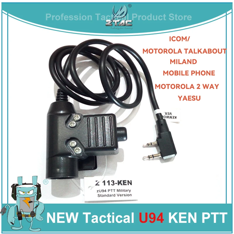 Nuovo U94 Tactical Ptt Military Standard Version Comta Headset Caccia Kenwood/Icom/Miland/Yaesu Airsoft Accessori Per Cuffie