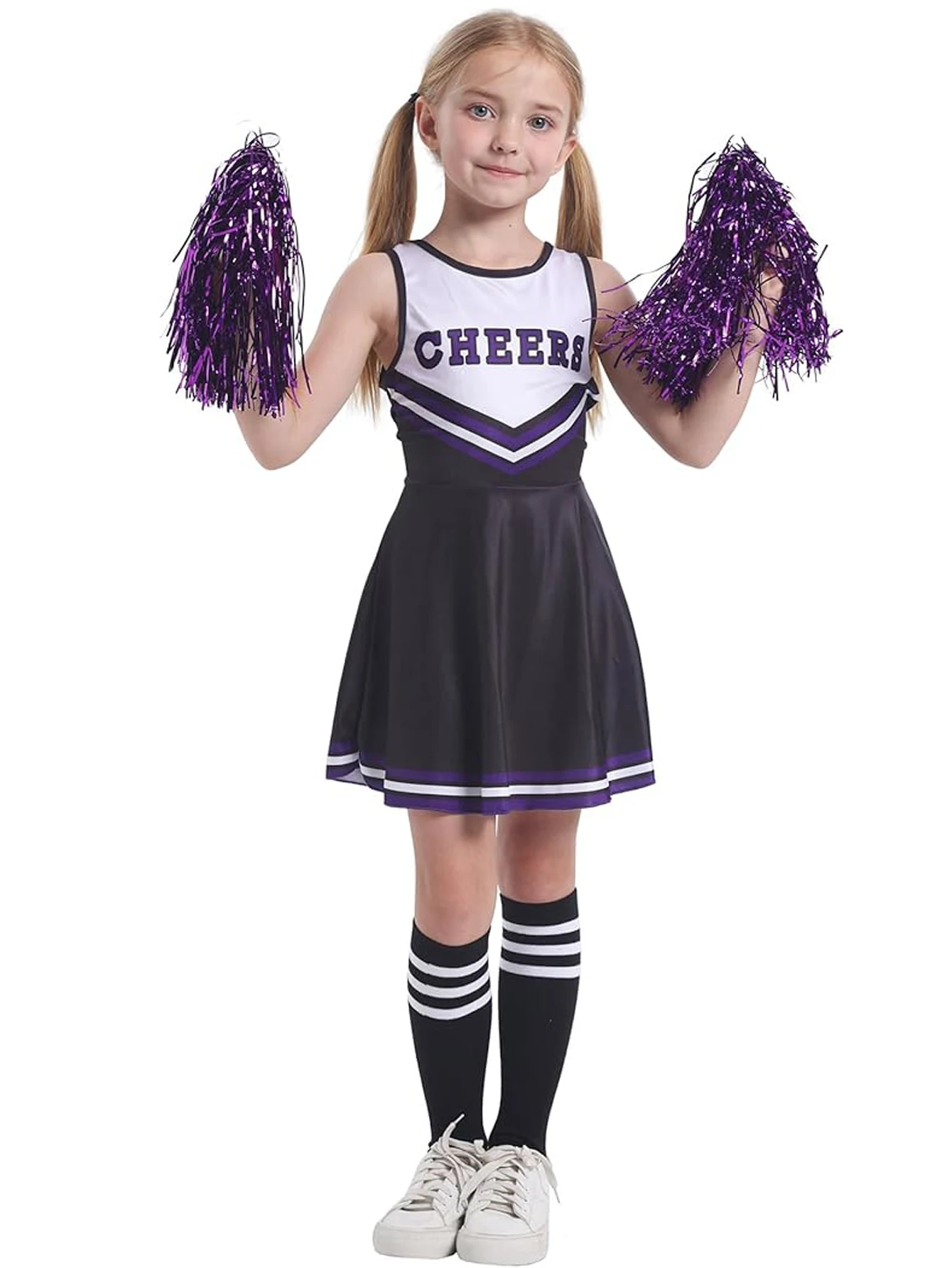Children's Team Cheerleading Uniforms Girls Summer Sports Sleeveless Dresses Kids Fashionable Cheer Uniforms Skirts Cool