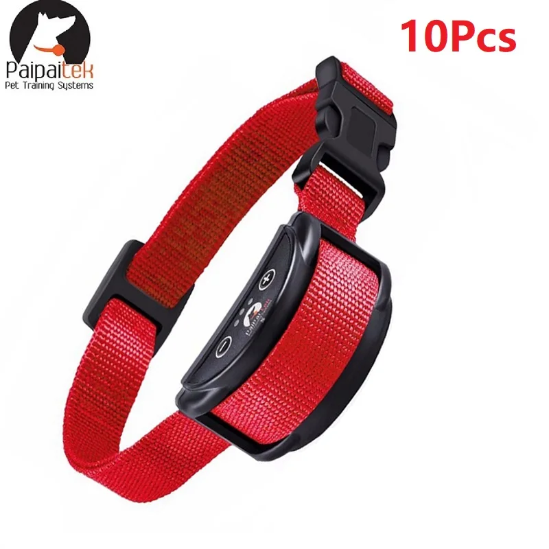 

10Pcs Electric Dog Collar Safe Necklace Anti-Bark Collar Bark Collar Rechargeable Waterproof Collar 5 Adjustable Sensitive Level