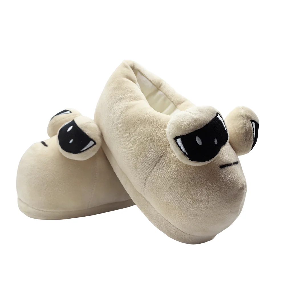 Highland Cow New Pou Plush Slippers Soft Stuffed Anime Alien Slipper Cute Animals House Shoes Women Men Birthday Gifts 5