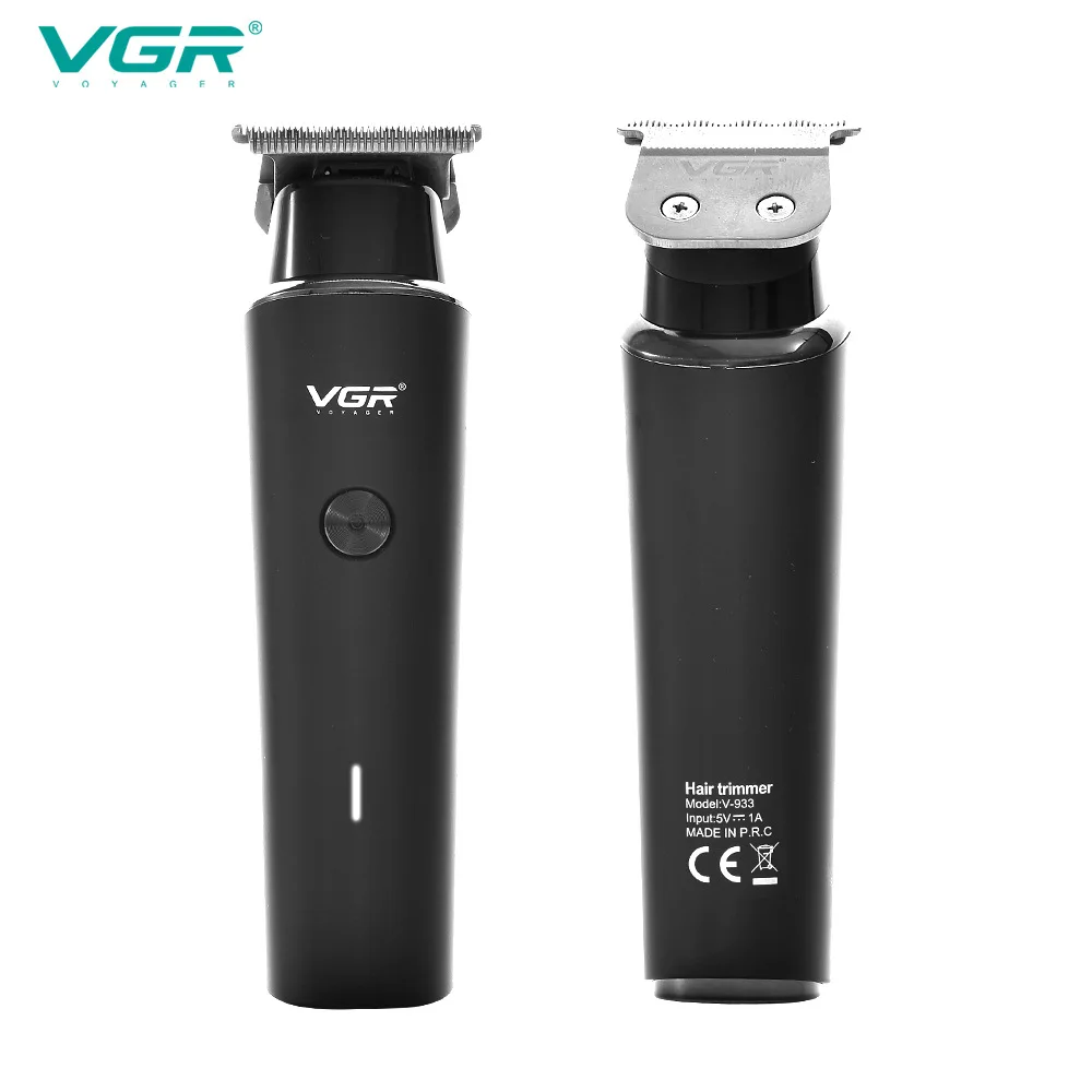 VGR 남성용 충전식 헤어 클리퍼, 전기 수염 면도기, 무선 이발, 0mm 커팅 블레이드 클리퍼, V-933