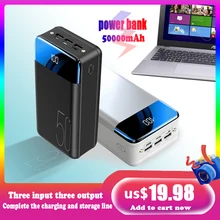  50000mah Powerful Portable Power Bank Sales Large Capacity External Battery iPhone Quick Charging Mobile Phone Portable Battery 