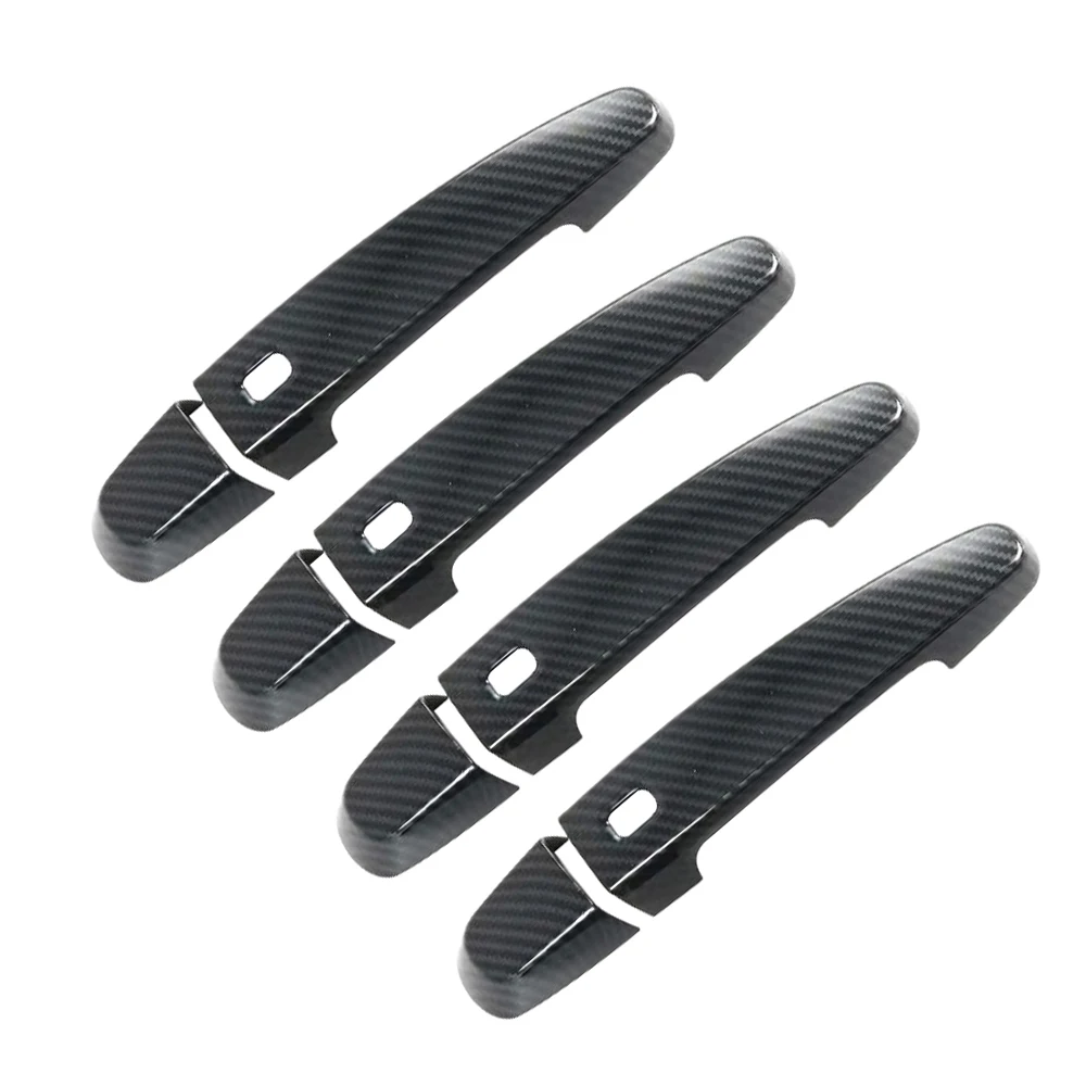 

8 шт., накладки на дверные ручки автомобиля из углеродного волокна для Chevrolet Blazer 2019-2021