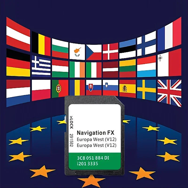 폭스바겐 네비게이션 SD 카드 내비게이션 FX 2020 유럽 서부 V12  RNS 310 서부