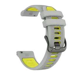 Versatile Silicone Watch Band - Available in 18mm, 20mm, and 22mm Sizes - 22mm universal (Gray Yellow)