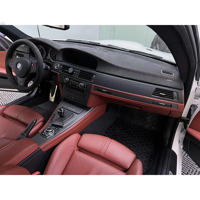 

Крышка приборной панели в алькантаре для BMW M3 E90 E92 2008 -2013, затеняющая подушка, ковры, автомобильные аксессуары, модификация комплекта обивки