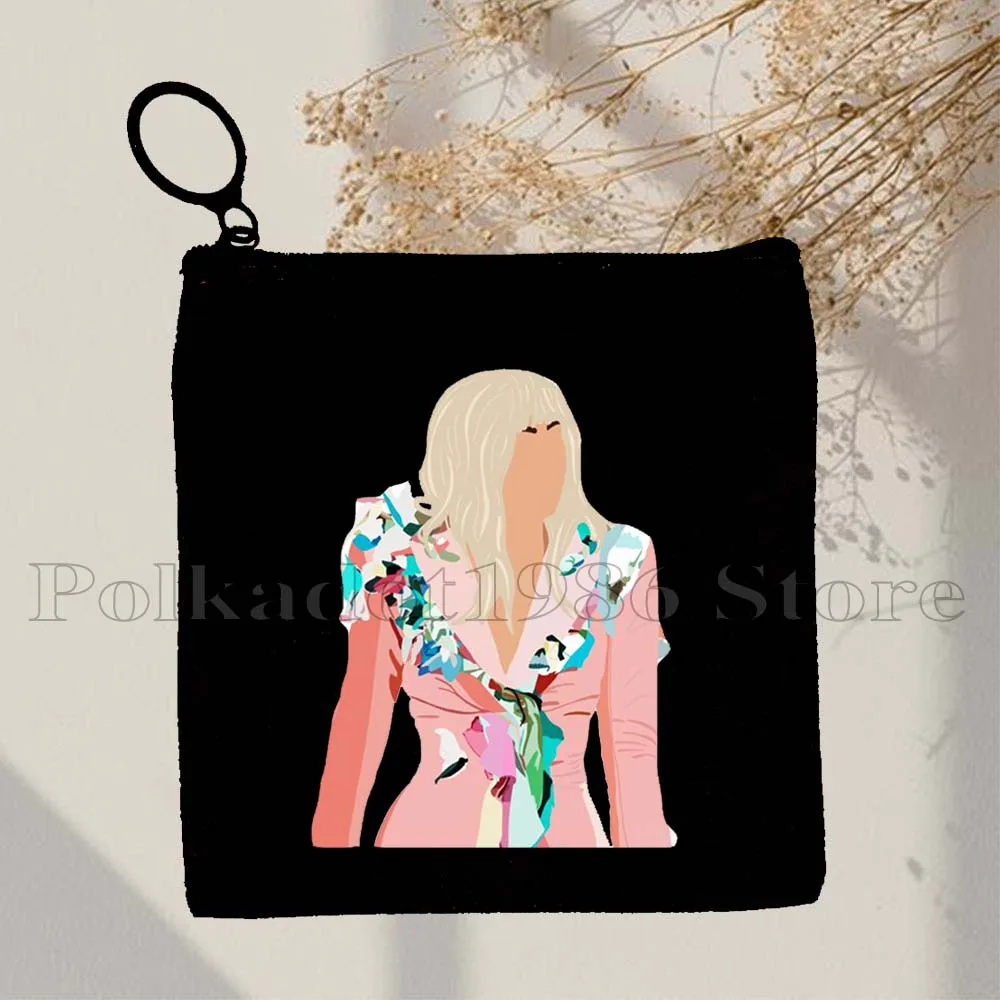 Lady Gaga Monsters Free Woman Singer ENIGMA Lips Joanne Freak Out Gifts Canvas Coin Purse Bag Key Storage Card Bag Wallet Pouch