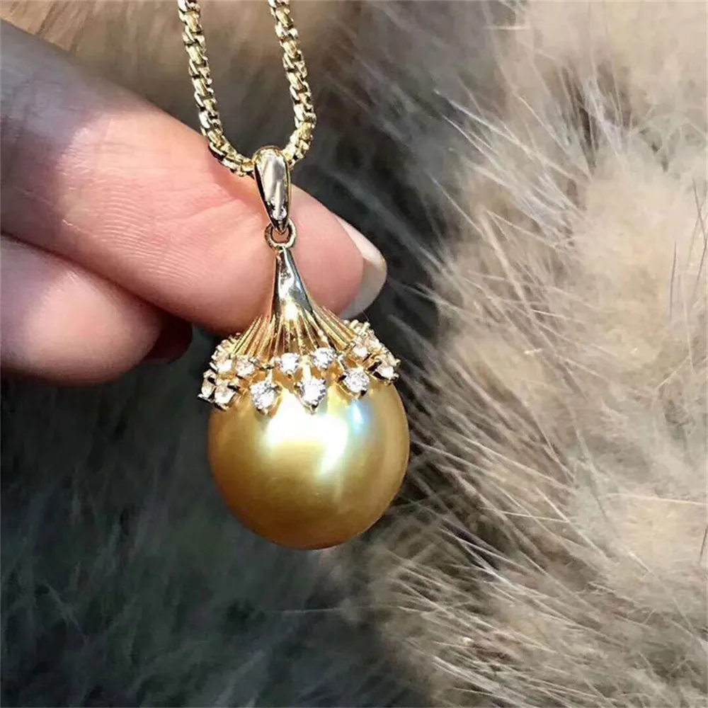 

Classic Pearl Pendant Accessory Mountings 18K Gold-Plating Pendant Settings Jewelry Findings Fittings Connection Bead Caps A269